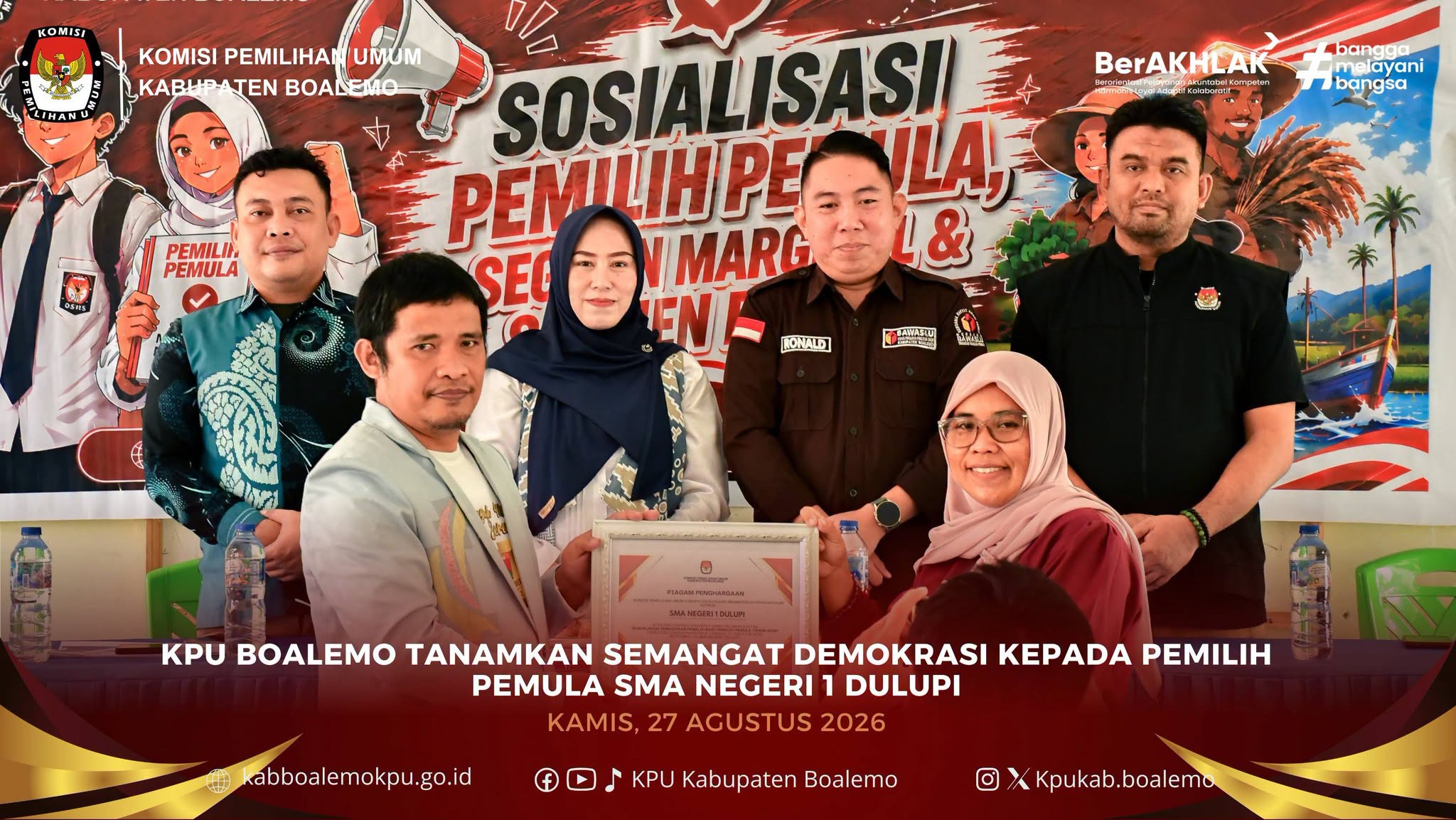 Sosialisasi Pendidikan Pemilih Pemula di SMA Negeri 1 Dulupi
